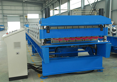 Corrugated tile double-layer machine unit